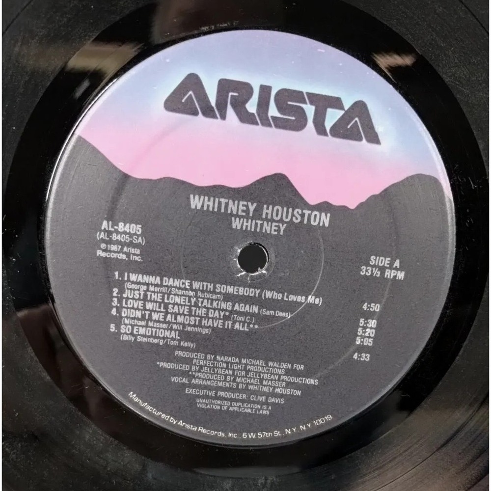 Whitney Houston "Whitney" 1987 Arista Pop Soul - Picture 8 of 10